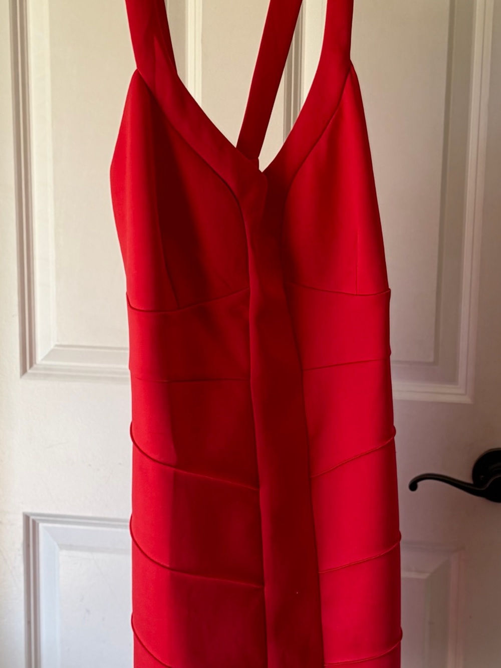 Wishes Wishes Wishes 1X Red Backless Bandage-Style Dress